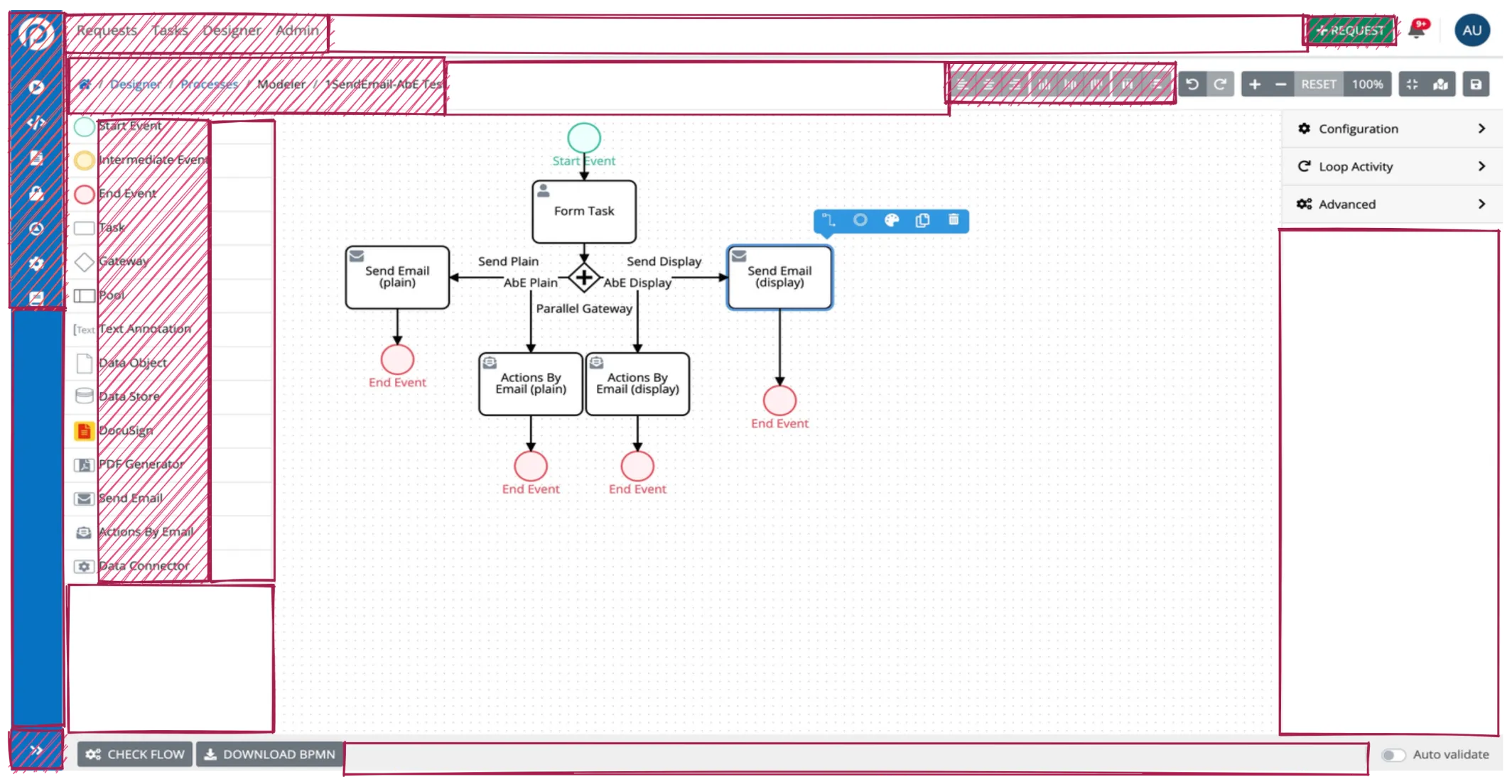 White space present on old modeler